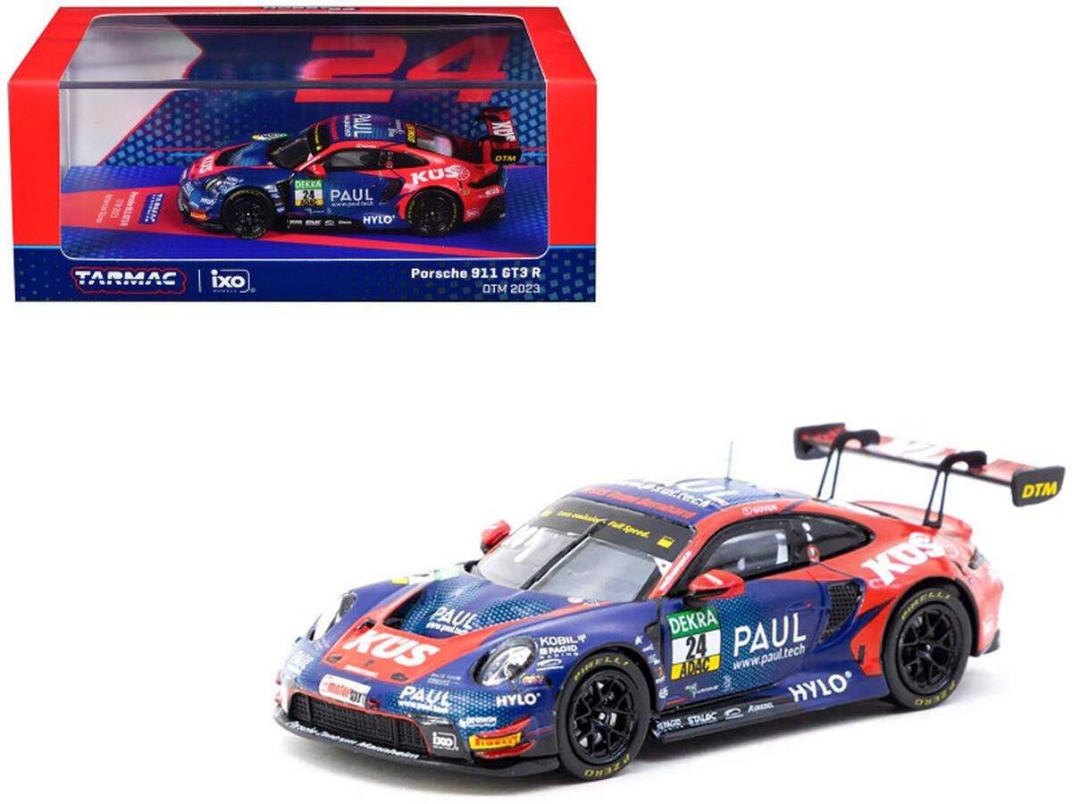 Tarmac Works X iXO Models 1/64 Porsche 911 GT3 R DTM 2023 #24 - HOBBY64 - Ayhancan Güven T64-084-23DTM24