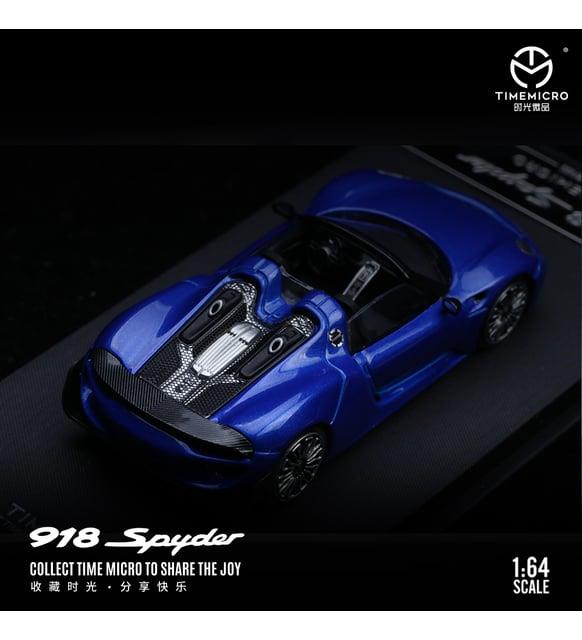 Time Micro 1/64 Porsche 918 Spyder Blue