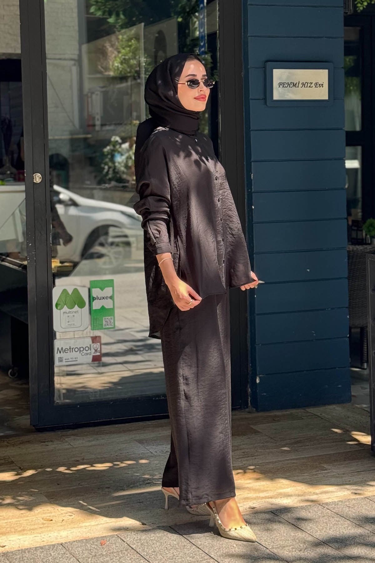 al-MARWAH Pantolonlu Takım 203042 Siyah
