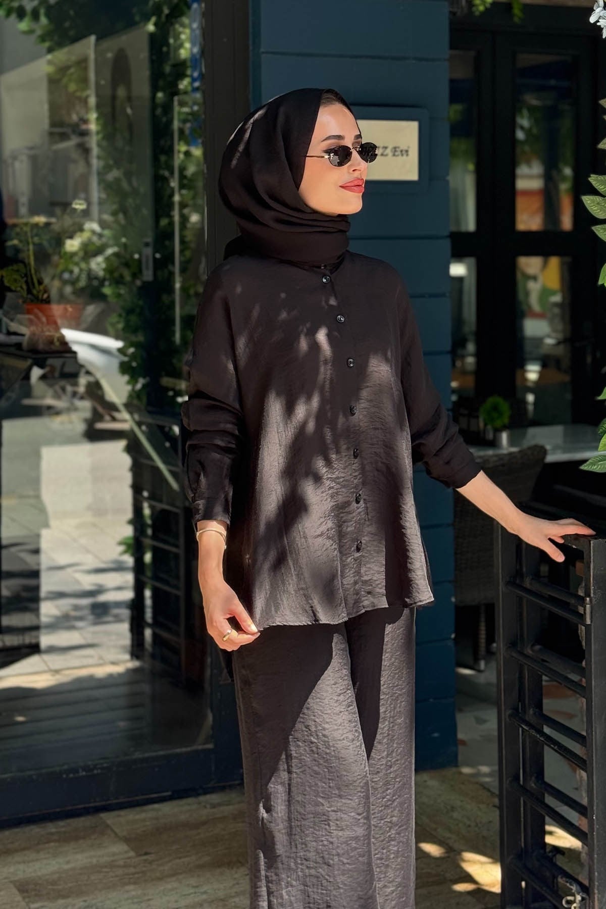 al-MARWAH Pantolonlu Takım 203042 Siyah