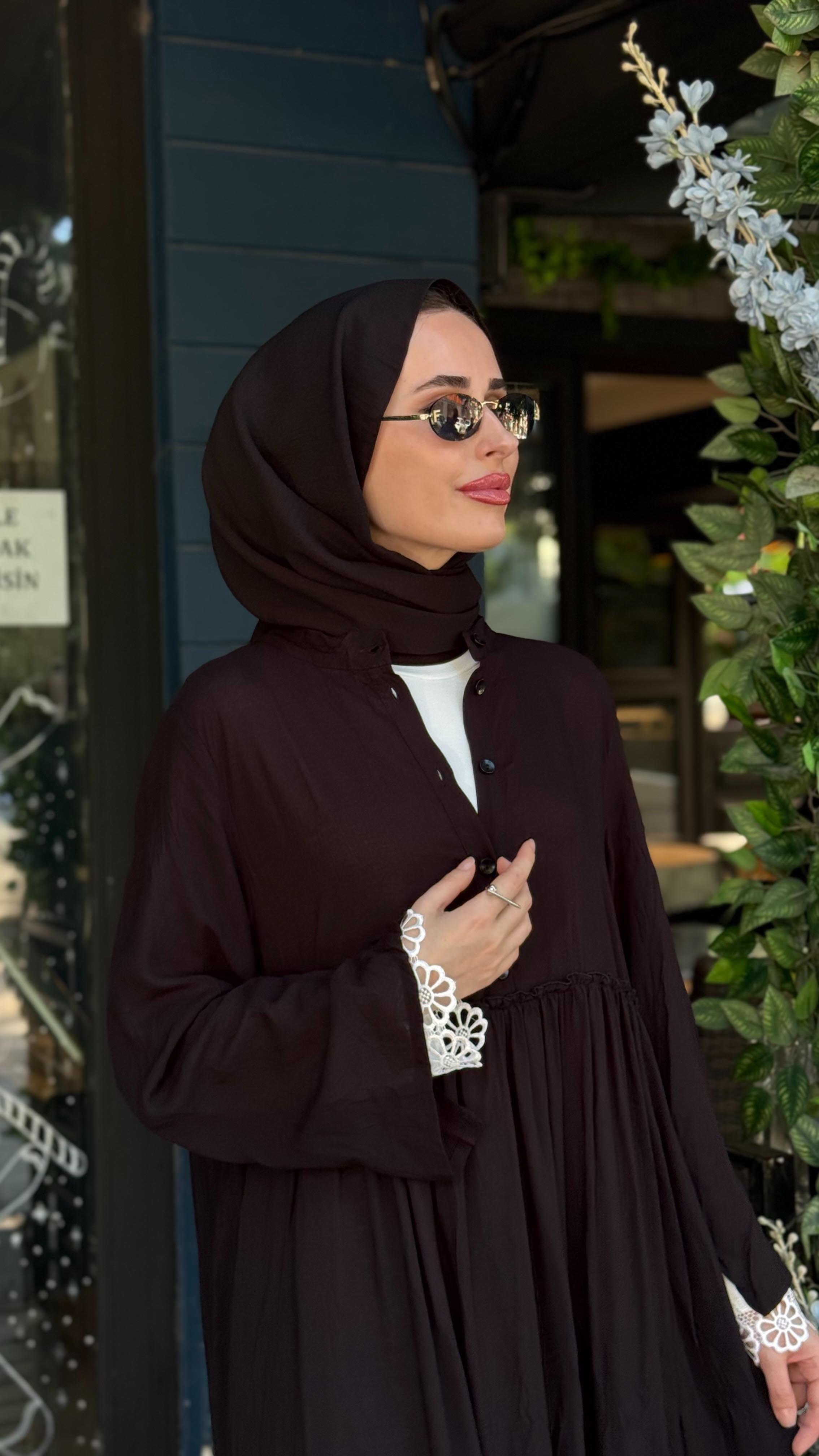 alMARWAH Elbise 202977 Siyah