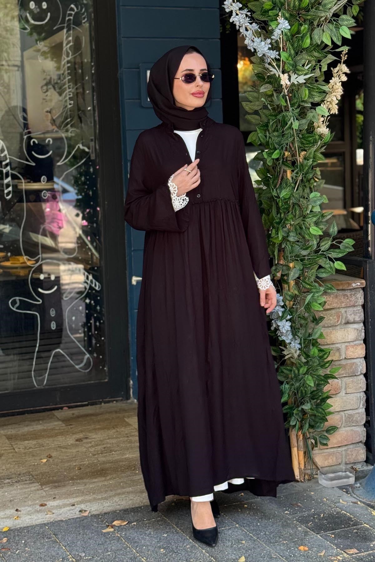 alMARWAH Elbise 202977 Siyah