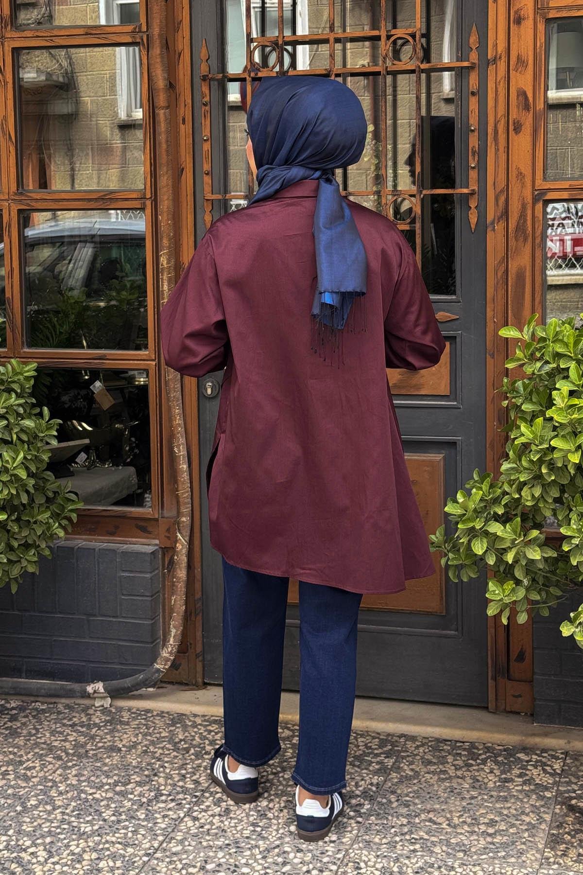 alMARWAH Gömlek 101978 Bordo