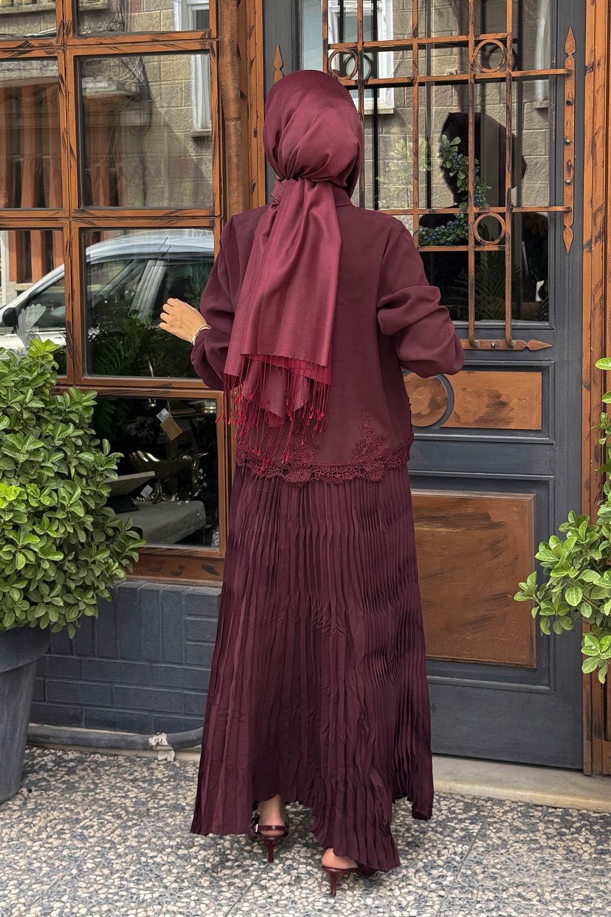 alMARWAH Gömlek 101997 Bordo