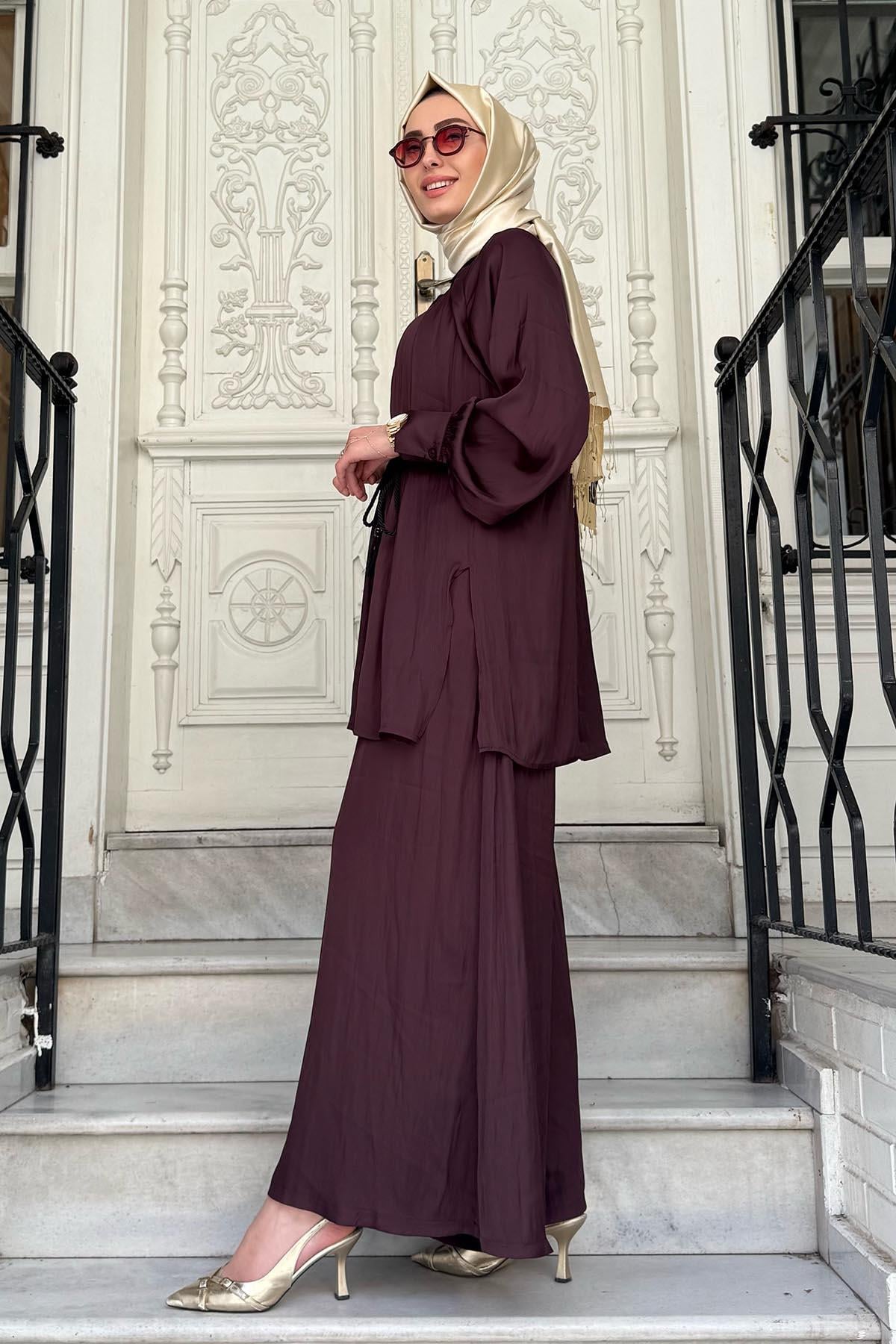 alMARWAH Pantolonlu Takım 202747 Bordo