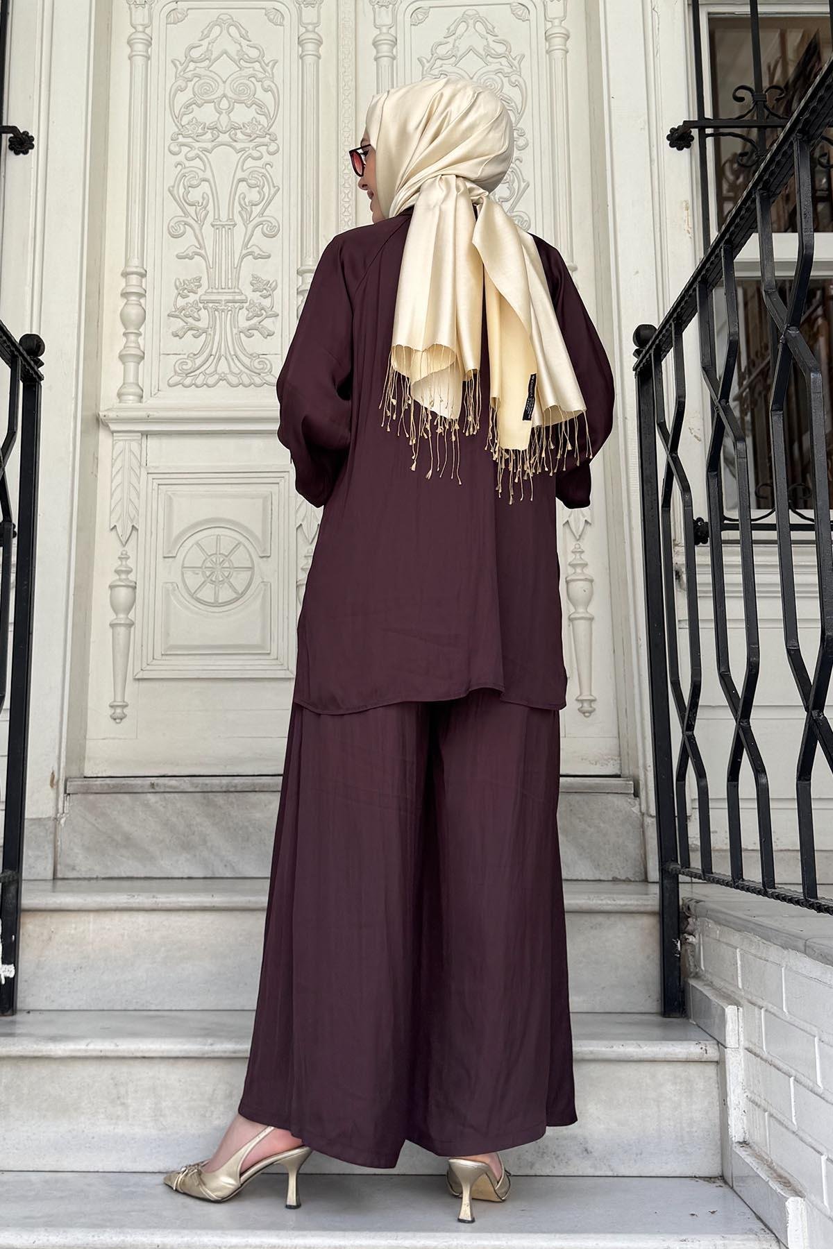 alMARWAH Pantolonlu Takım 202747 Bordo