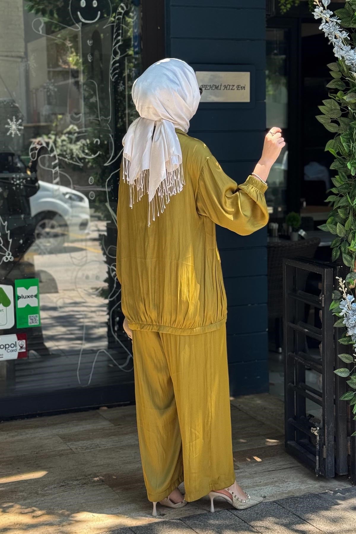 alMARWAH Pantolonlu Takım 202973 Yağ Yeşili