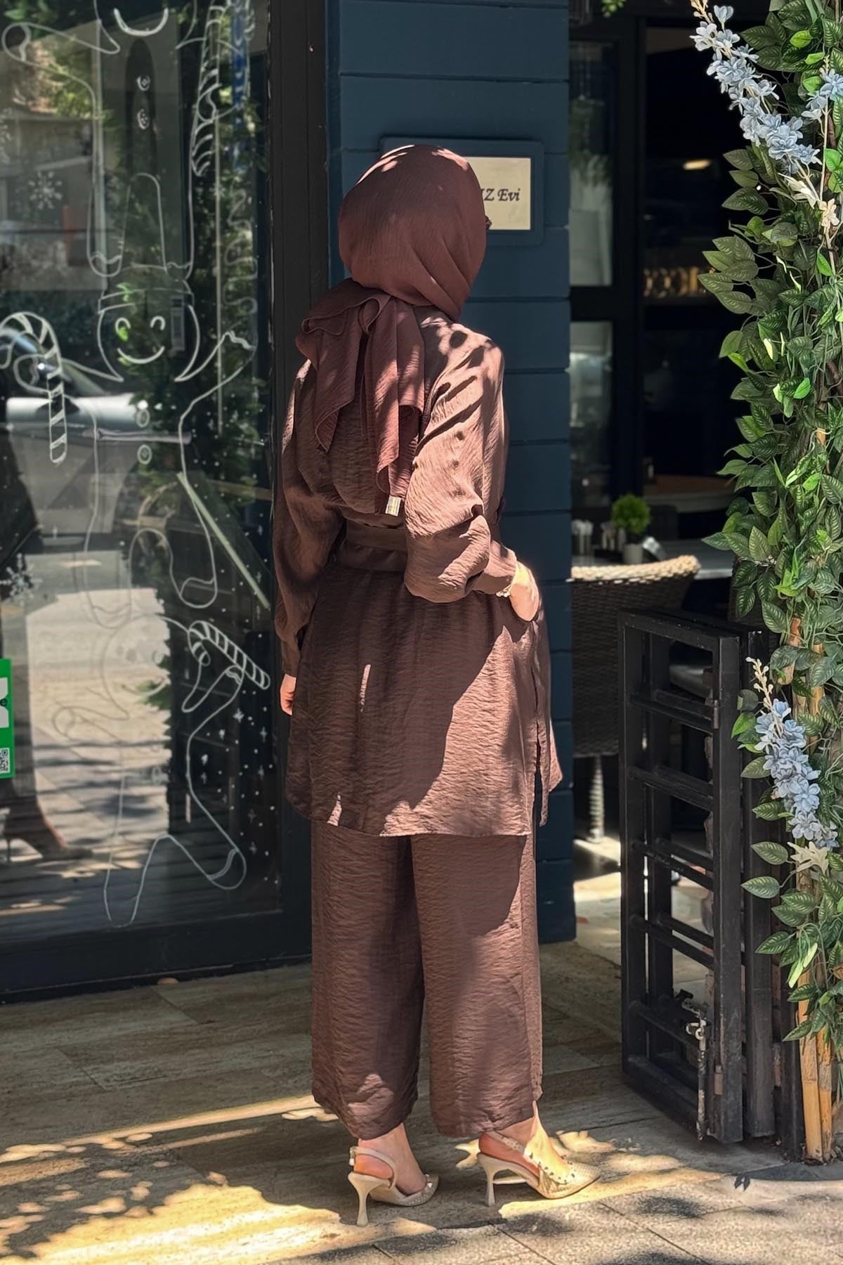 alMARWAH Pantolonlu Takım 202979 Acı Kahve
