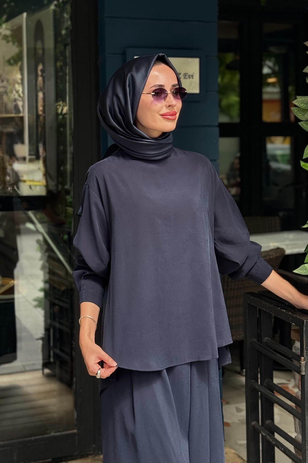alMARWAH Pantolonlu Takım 203038 Lacivert