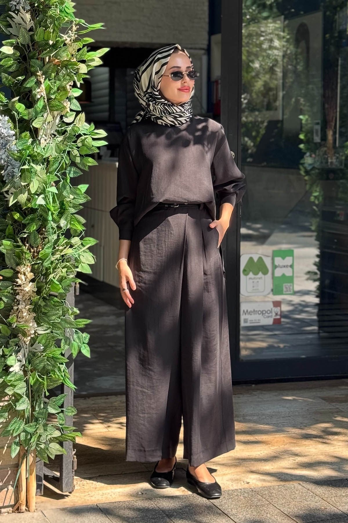 alMARWAH Pantolonlu Takım 203038 Siyah