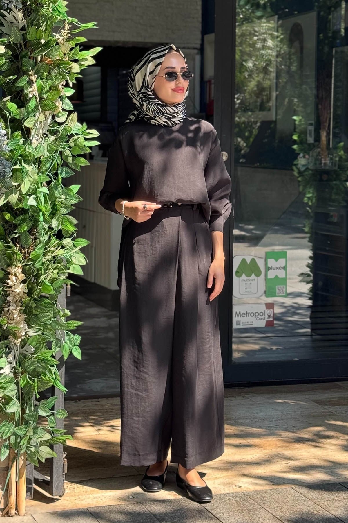 alMARWAH Pantolonlu Takım 203038 Siyah