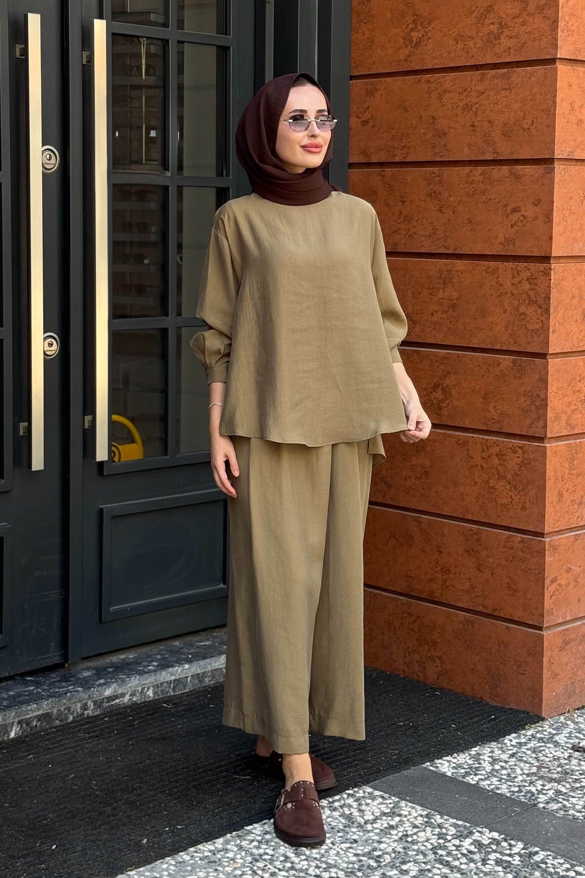 alMARWAH Pantolonlu Takım 203038 Yeşil