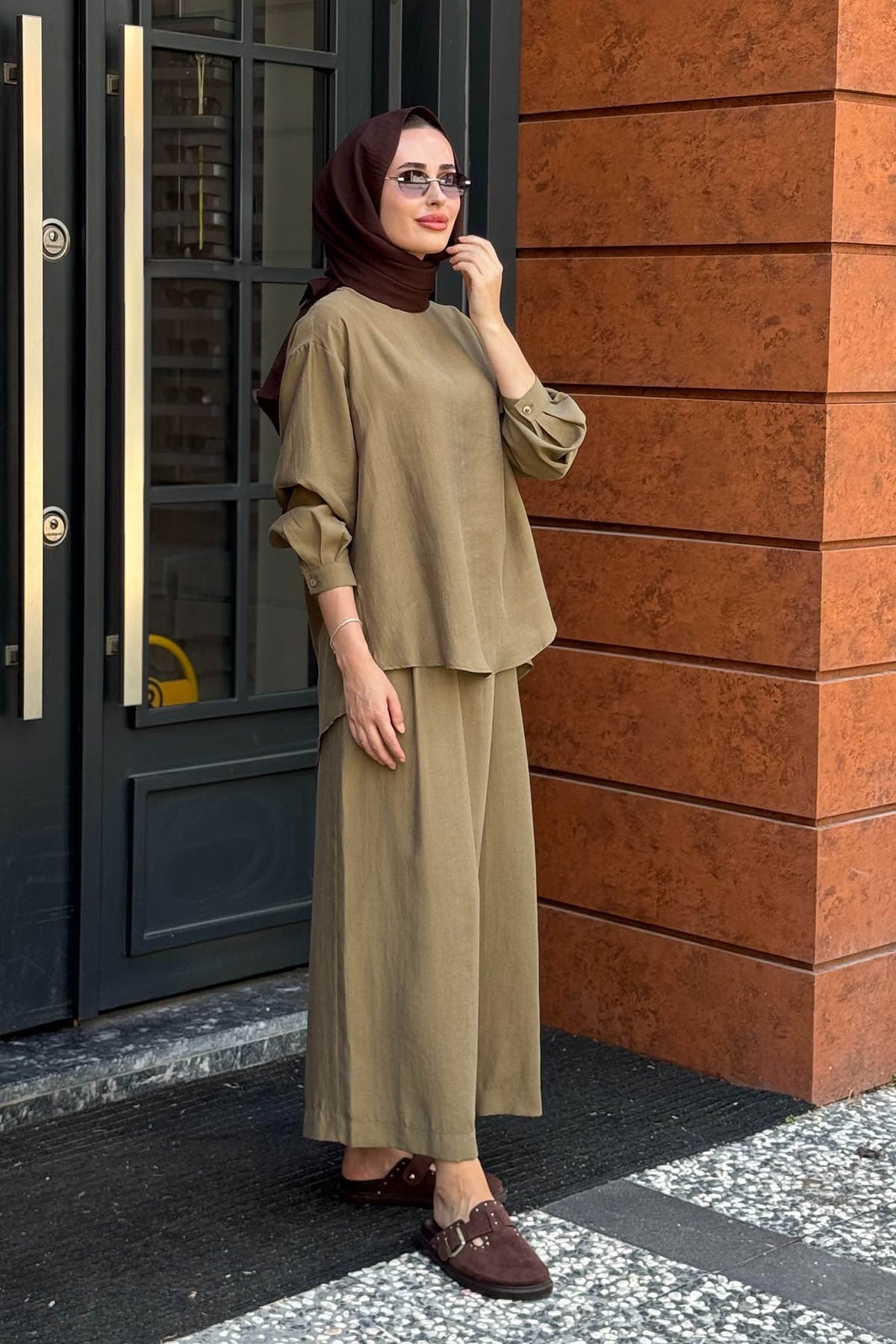 alMARWAH Pantolonlu Takım 203038 Yeşil