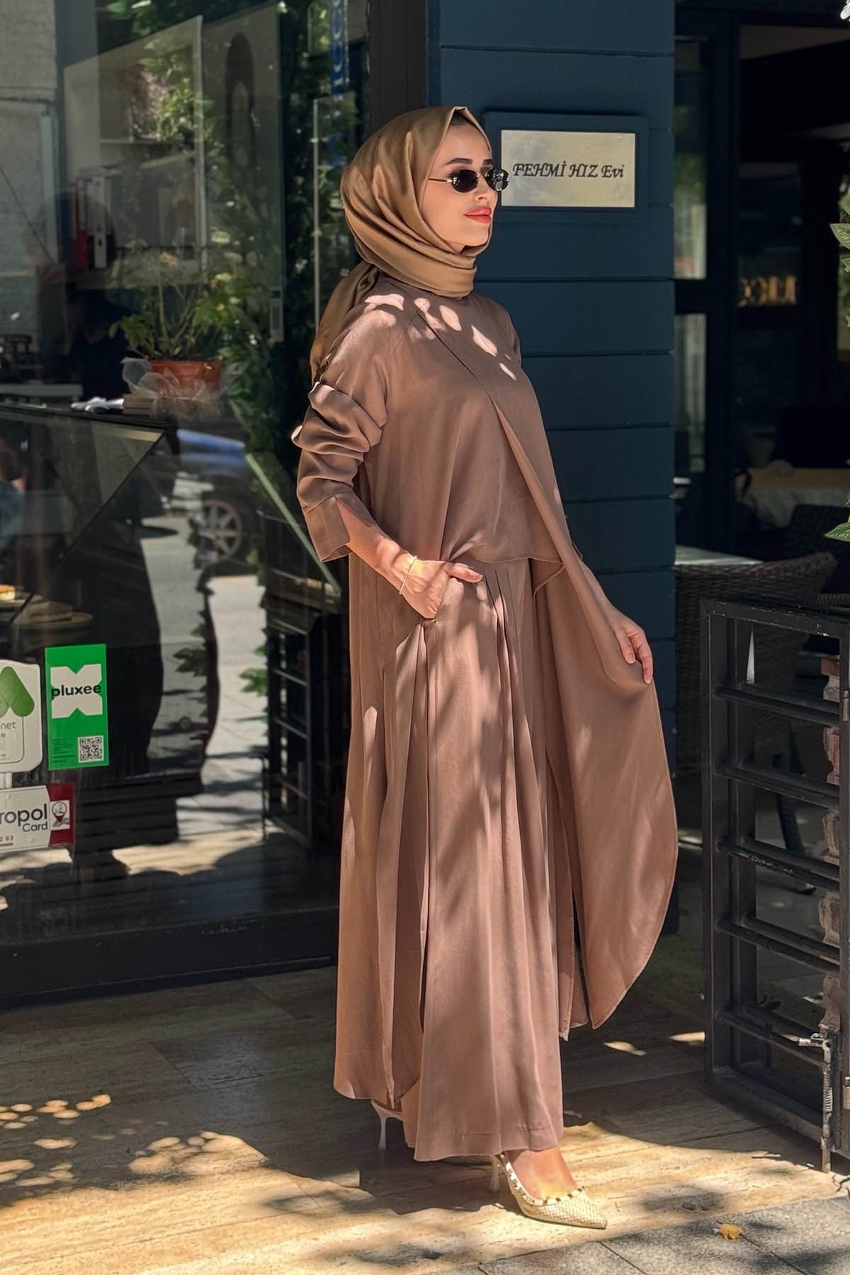 alMARWAH Pantolonlu Takım 203047 Camel