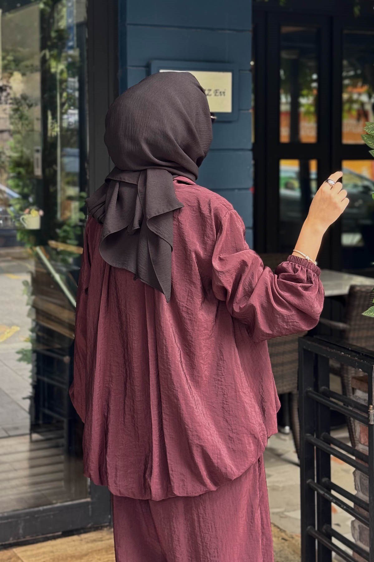 alMARWAH Pantolonlu Takım 203056 Bordo