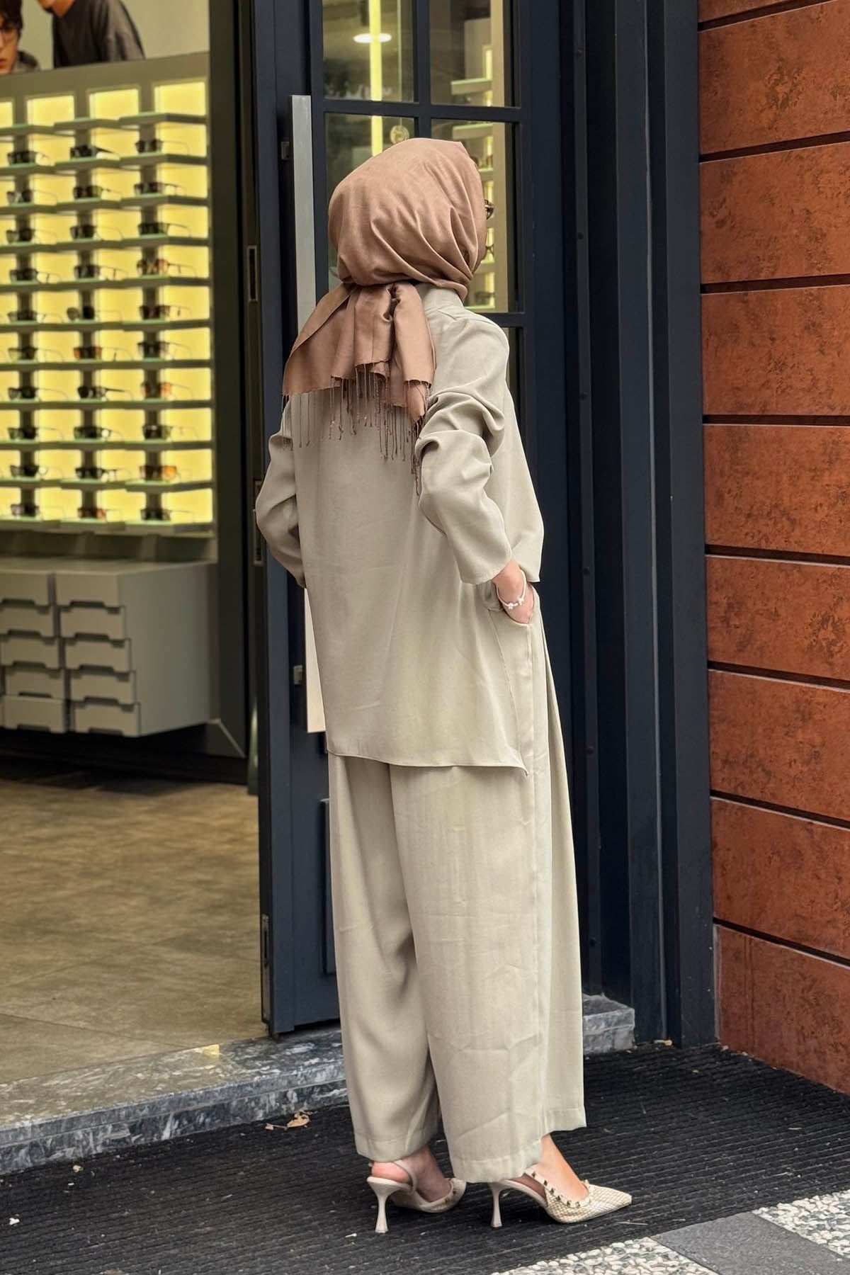 alMARWAH Pantolonlu Takım 203065 Çağla Yeşili