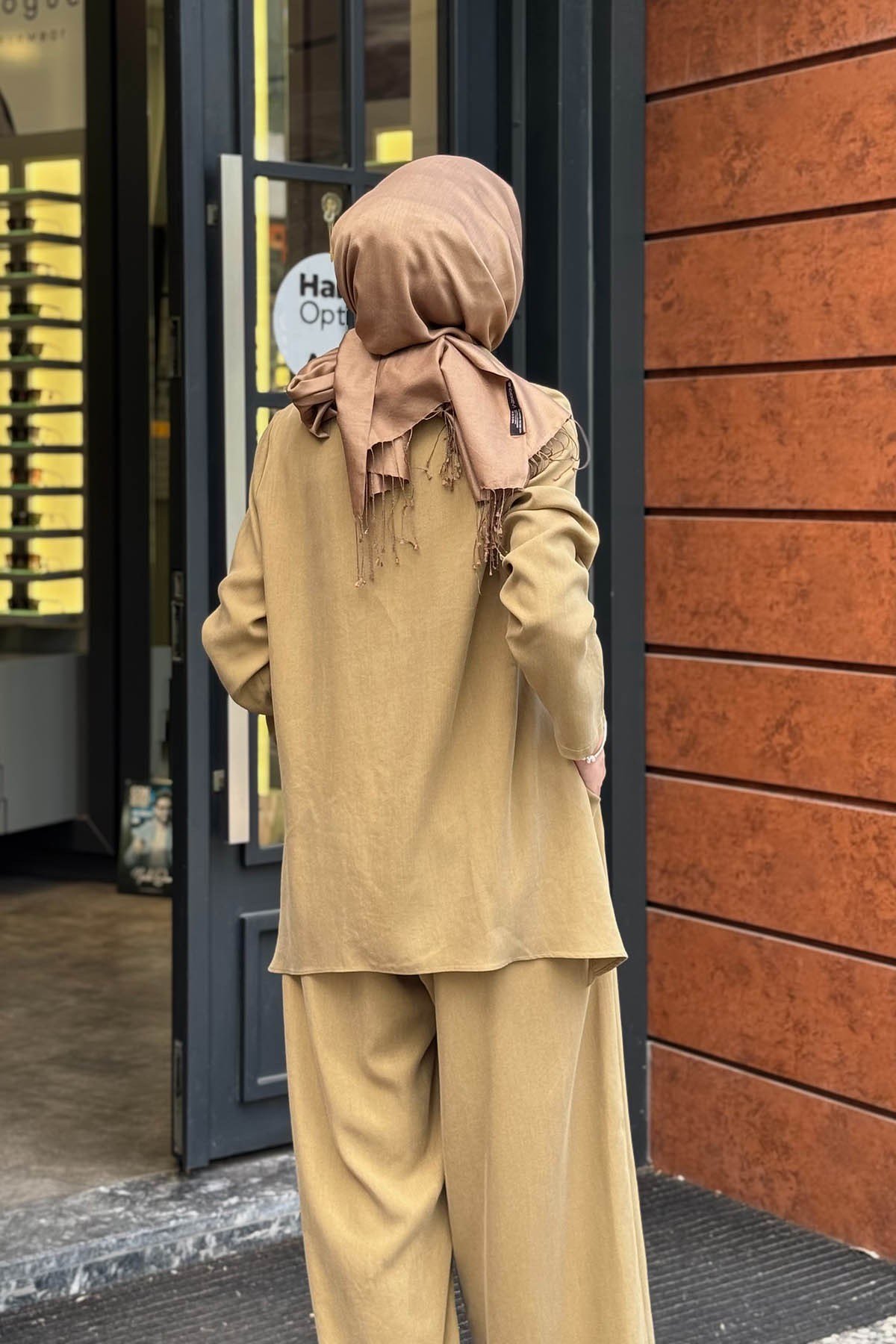 alMARWAH Pantolonlu Takım 203065 Fıstık Yeşili