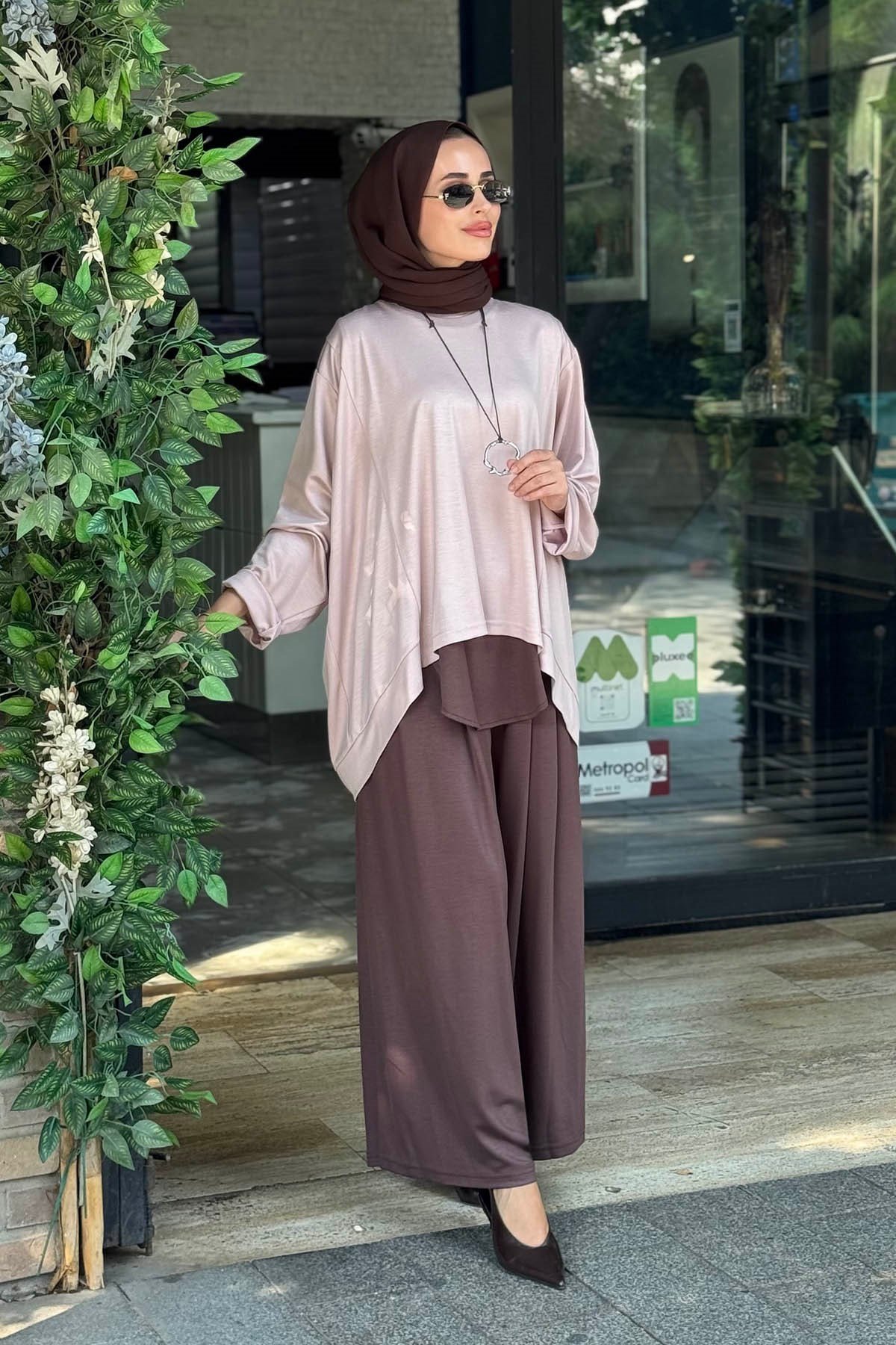 alMARWAH Pantolonlu Takım 203083 Pembe