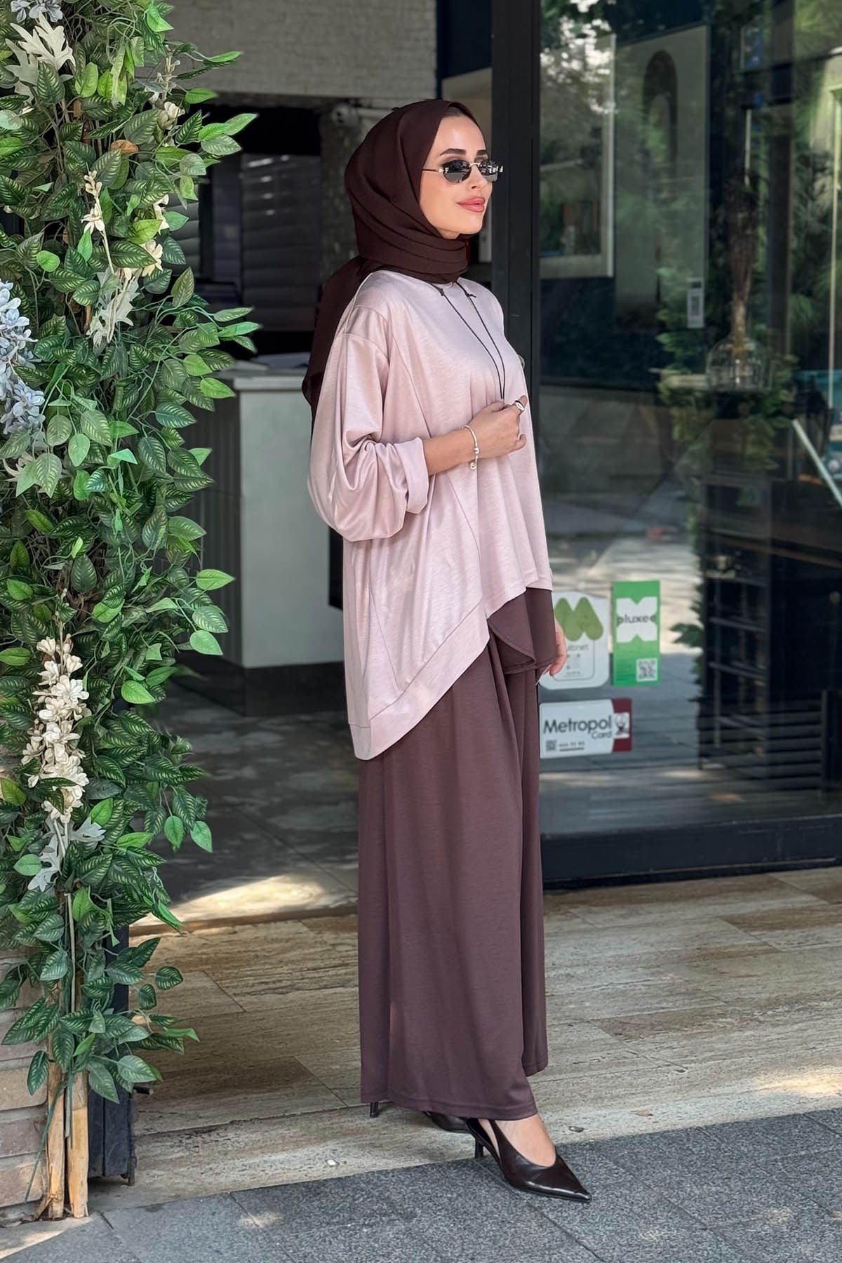 alMARWAH Pantolonlu Takım 203083 Pembe