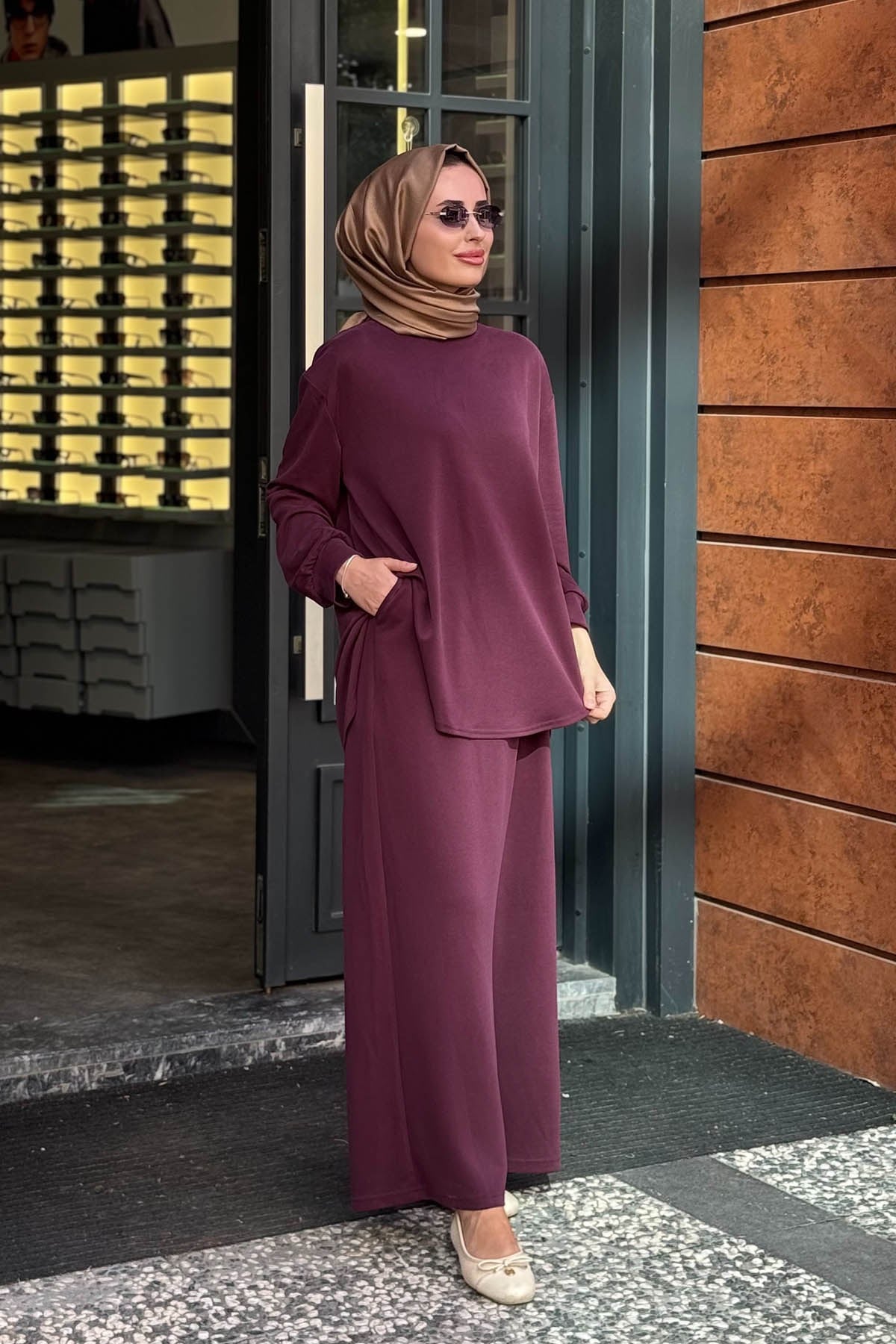 alMARWAH Takım 203049-1 Mürdüm