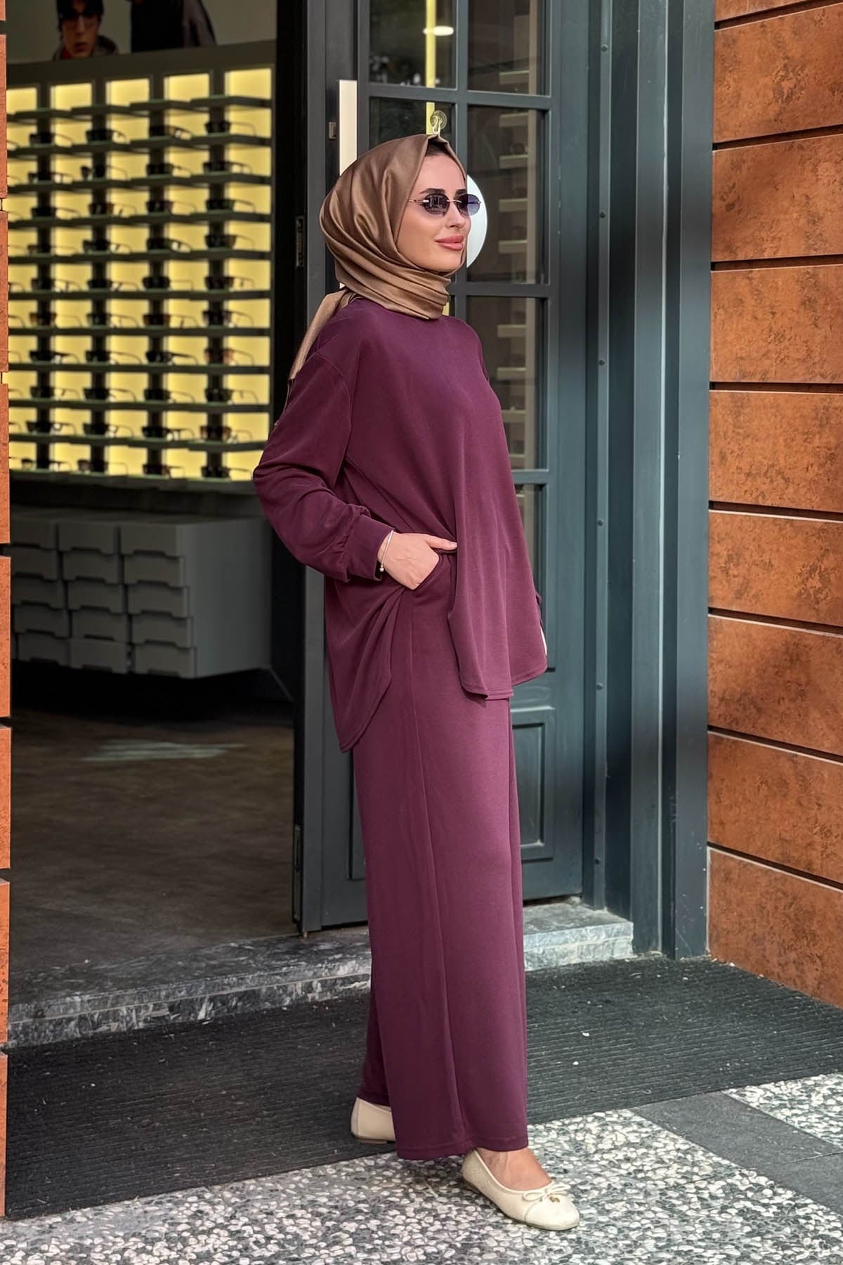 alMARWAH Takım 203049-1 Mürdüm