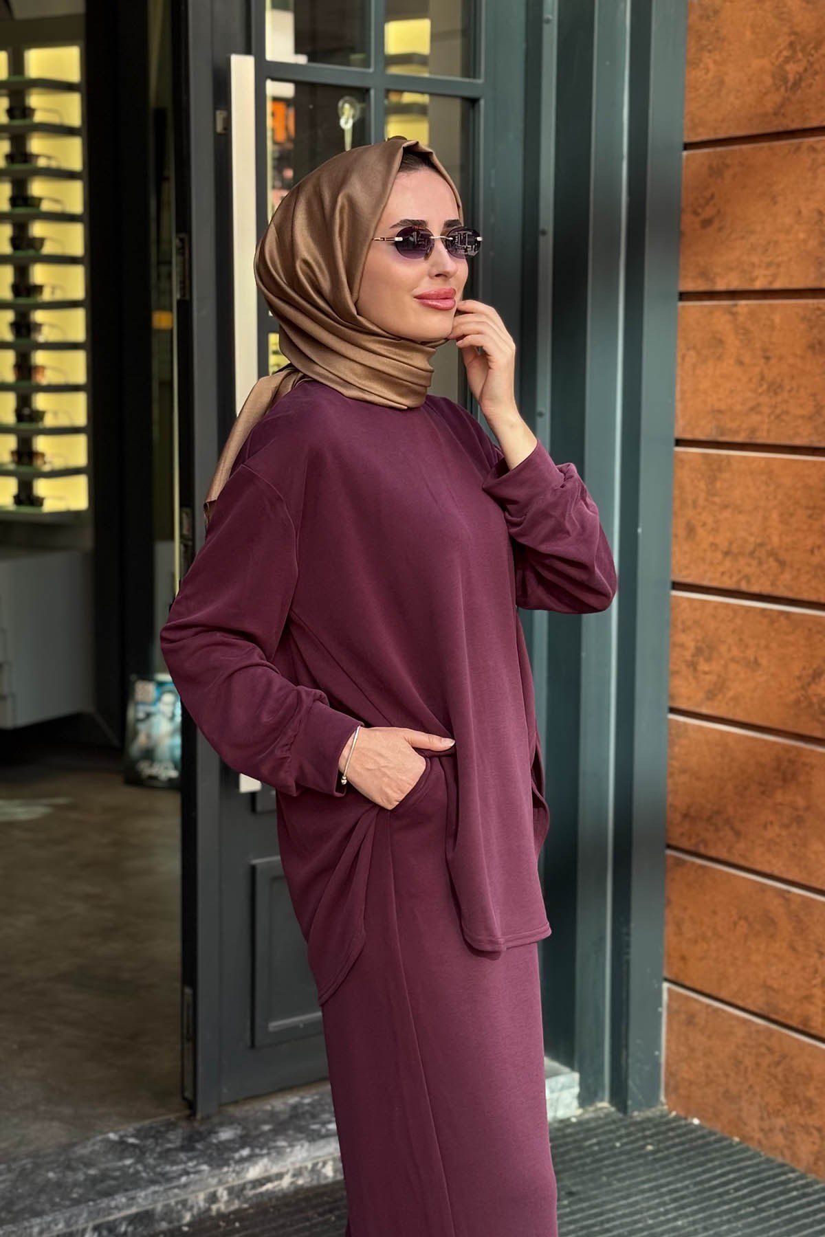 alMARWAH Takım 203049-1 Mürdüm