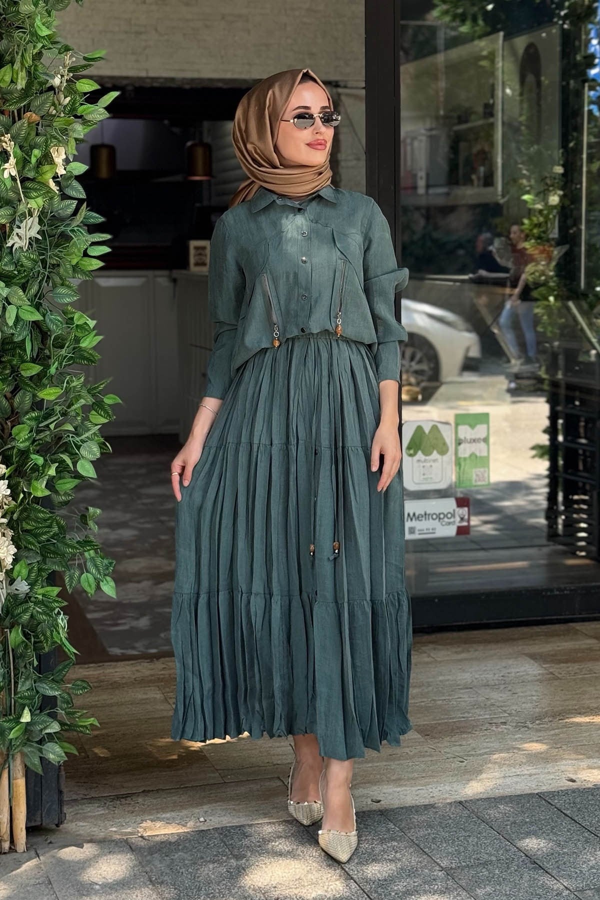 ceremony Etekli Takım 26Y916 Yeşil