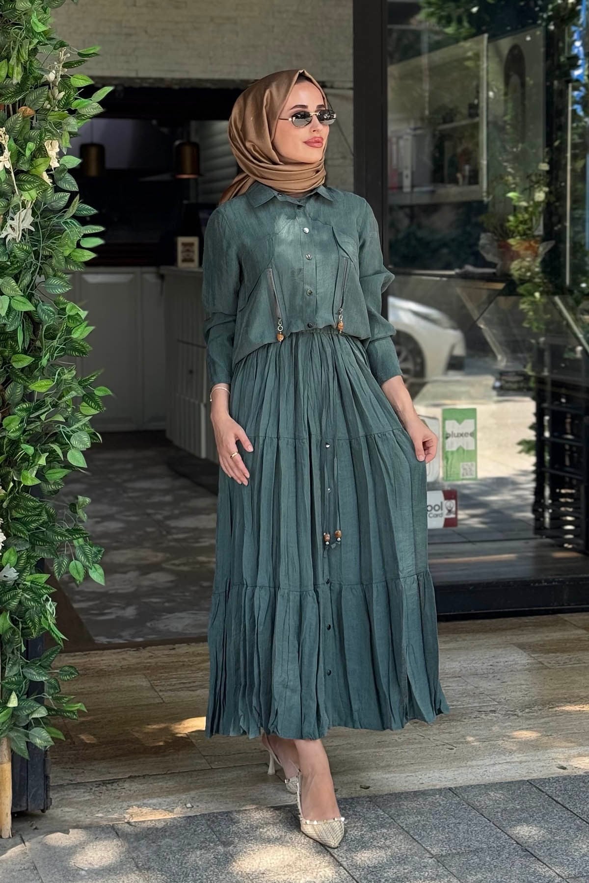 ceremony Etekli Takım 26Y916 Yeşil