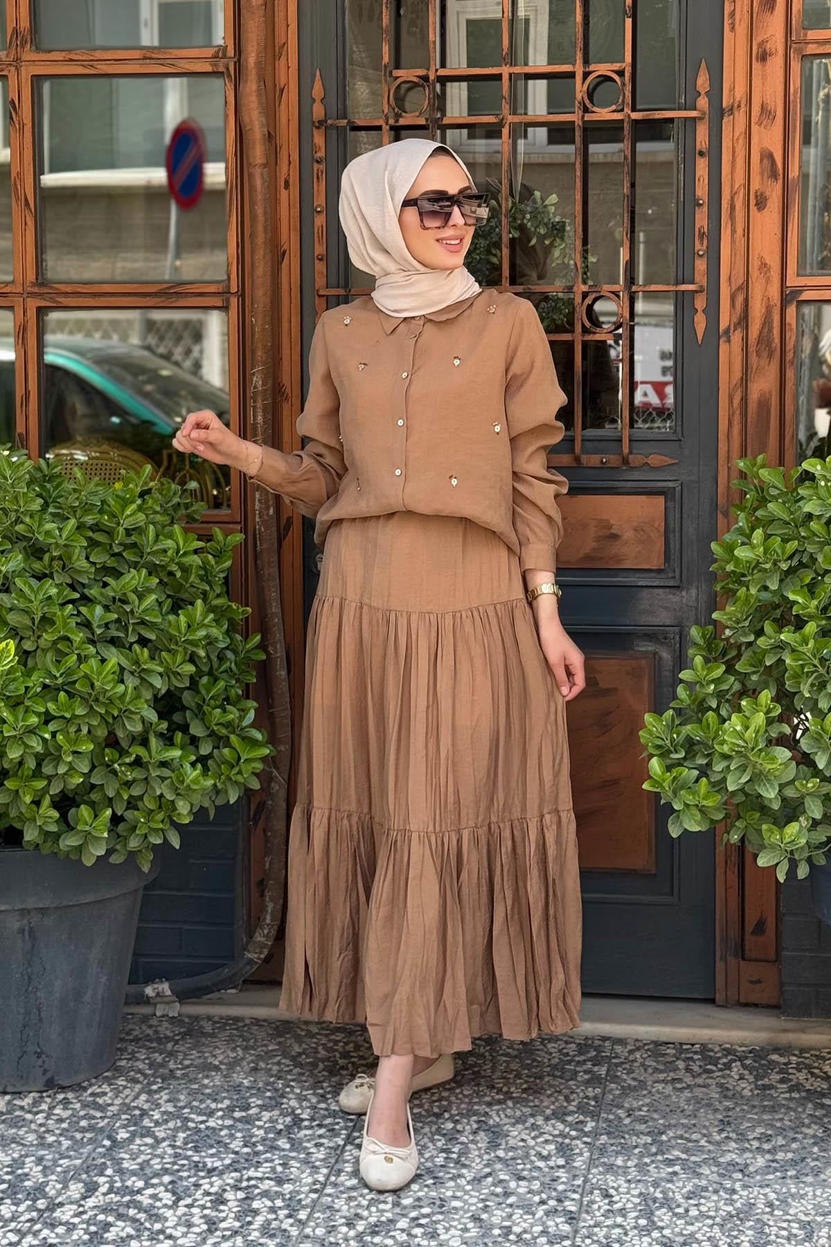 ceremony Etekli Takım S-59141 Camel