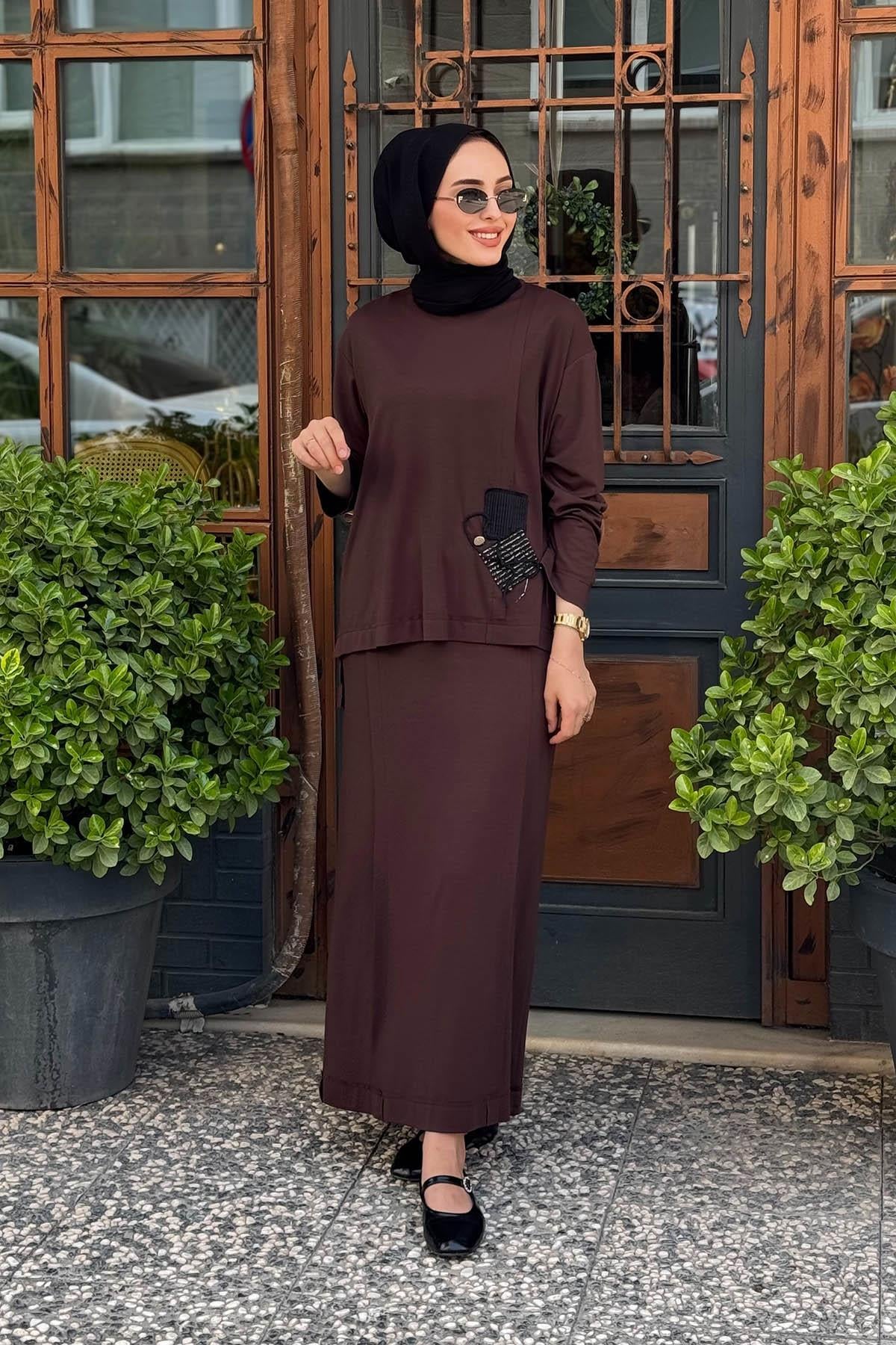 ceremony Etekli Takım S-5984 Kahve