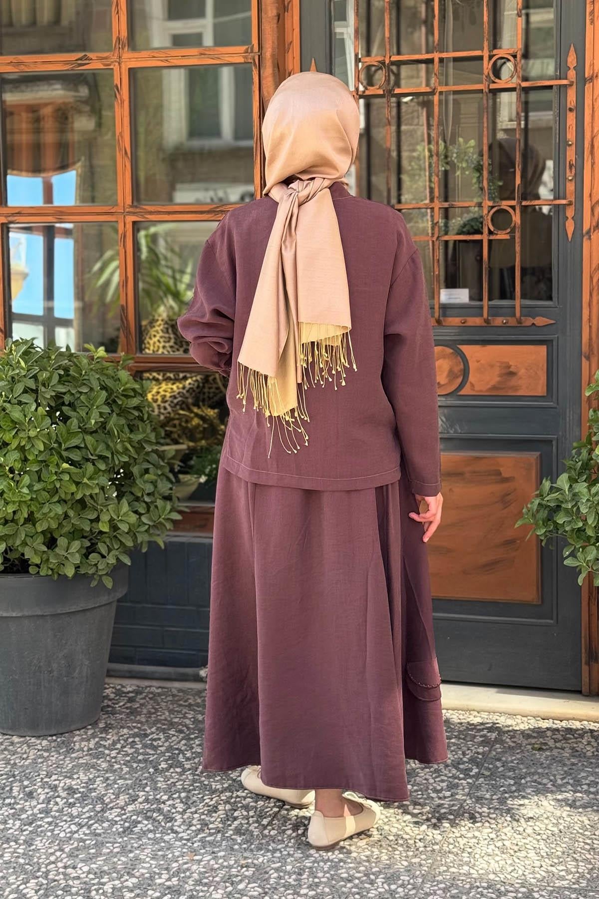 ceremony Etekli Takım S-5986 Kızıl kahve