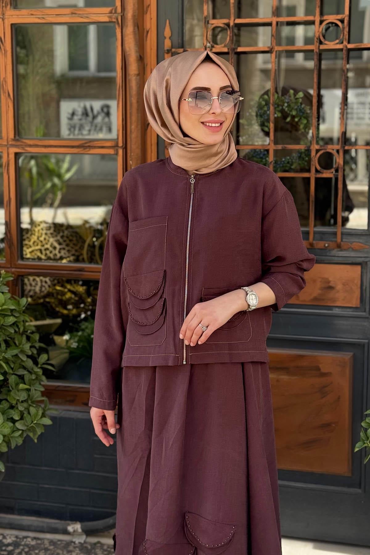 ceremony Etekli Takım S-5986 Kızıl kahve