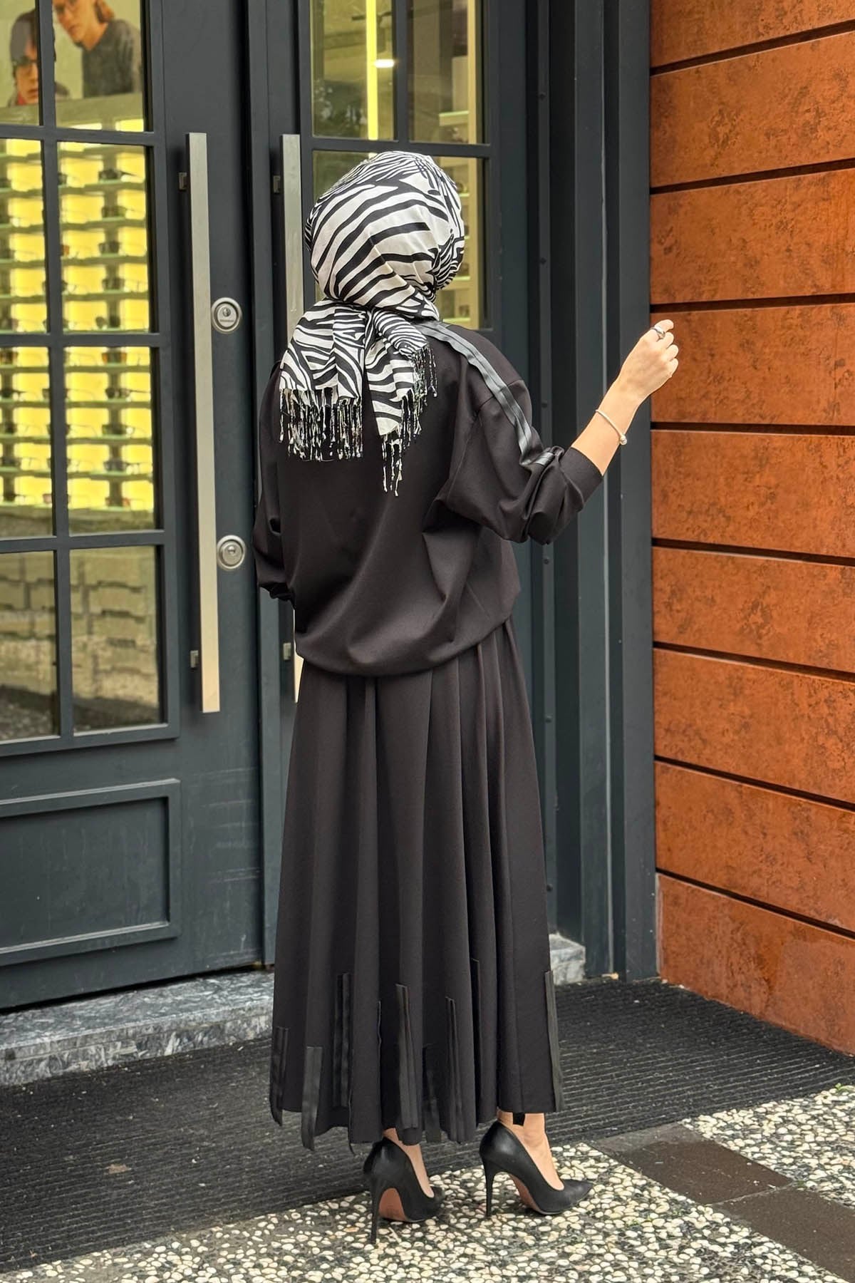 CEREMONY Luna Etekli Takım 26K904 Siyah
