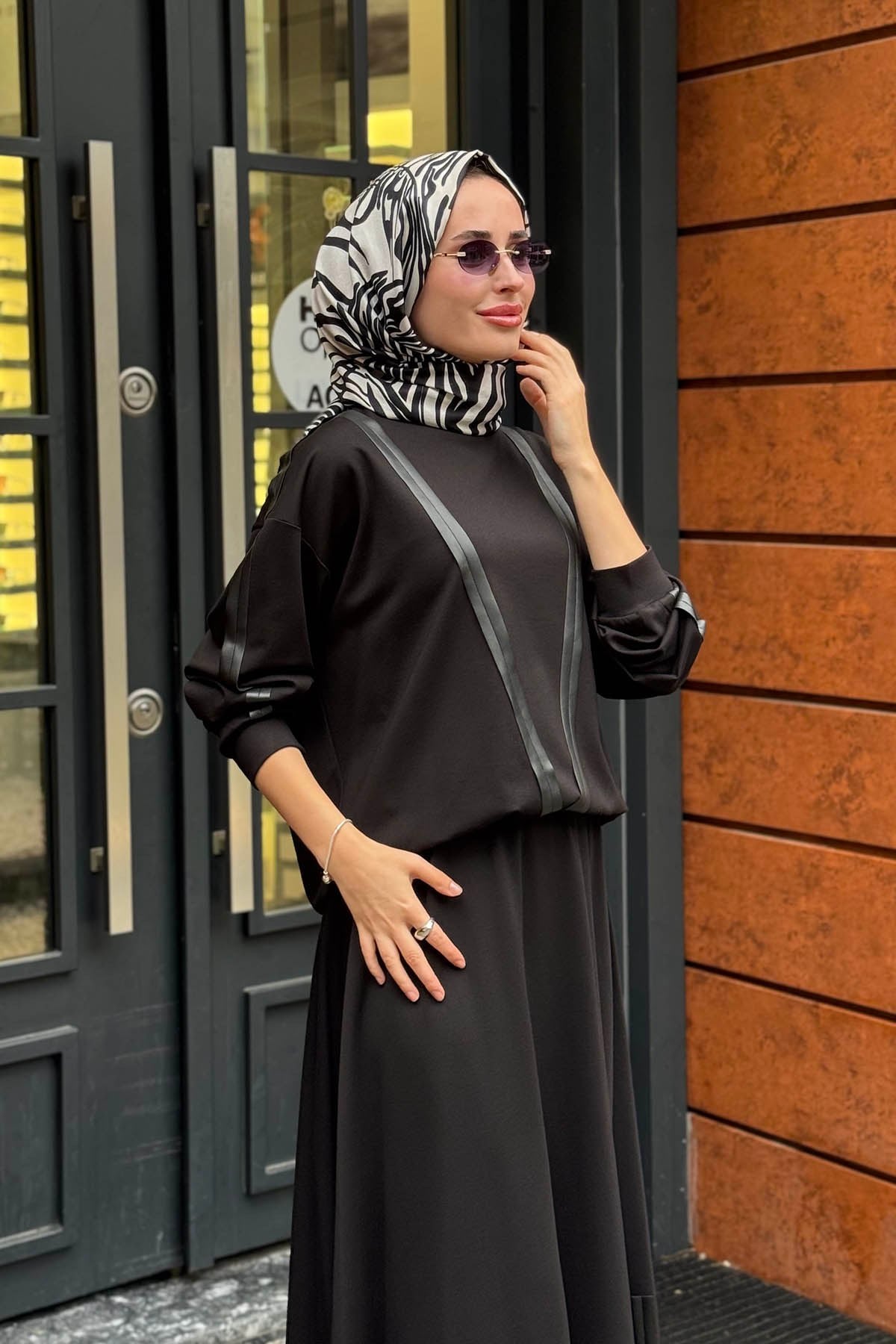 CEREMONY Luna Etekli Takım 26K904 Siyah