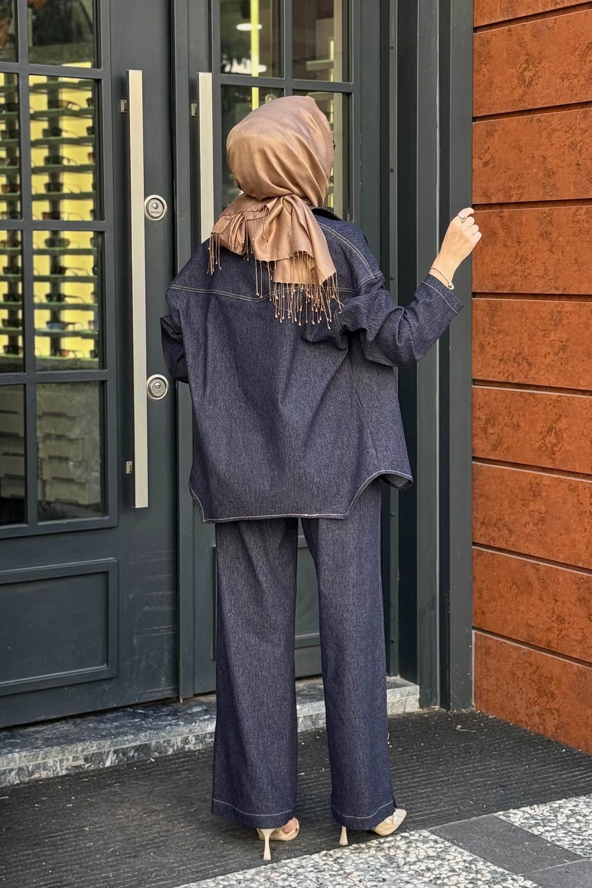 CEREMONY Örme Denim Gömlek 26K111 Lacivert
