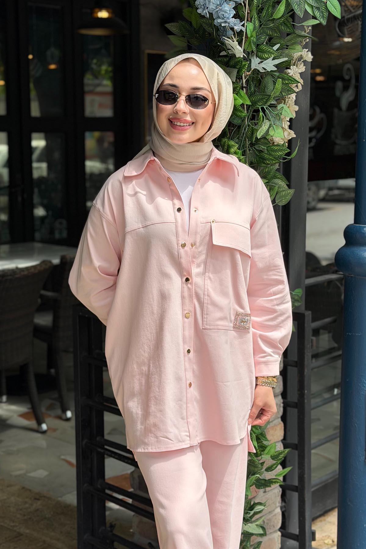ceremony Pantolonlu Takım 26Y871T Pembe