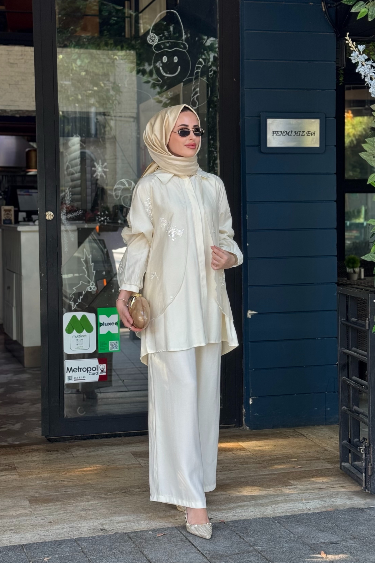 ceremony Pantolonlu Takım 26Y937 Krem