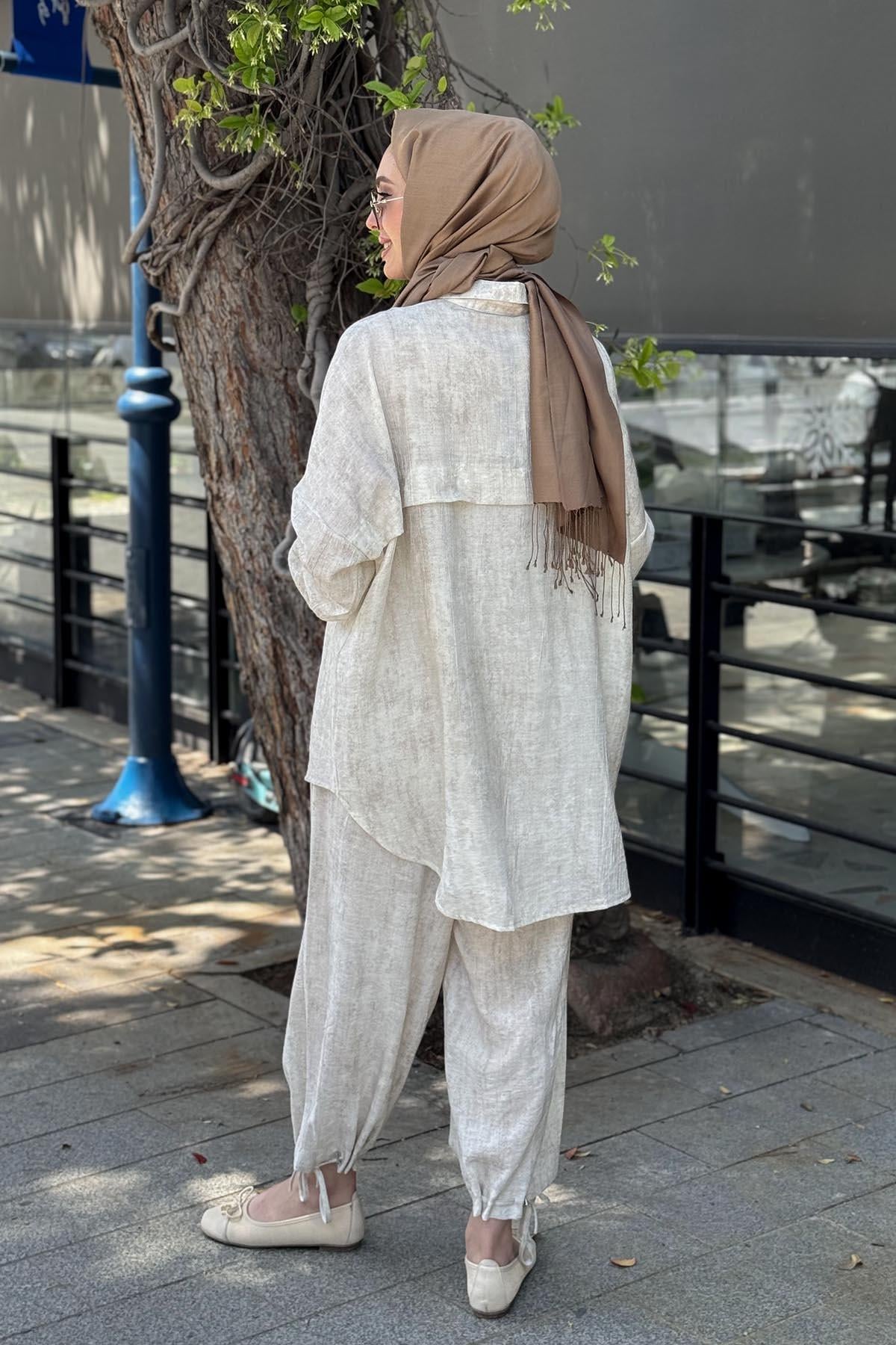 ceremony Pantolonlu Takım S-59114 Bej