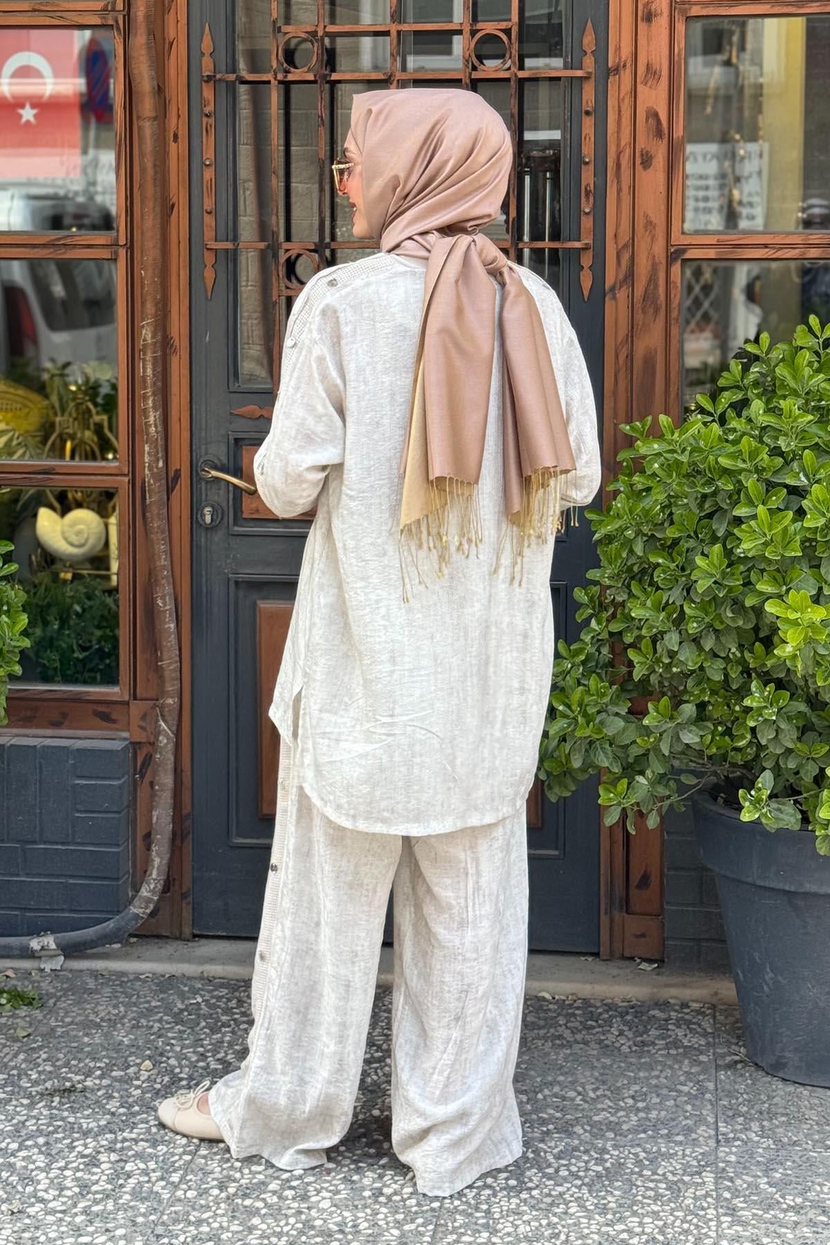 ceremony Pantolonlu Takım S-5965 Bej