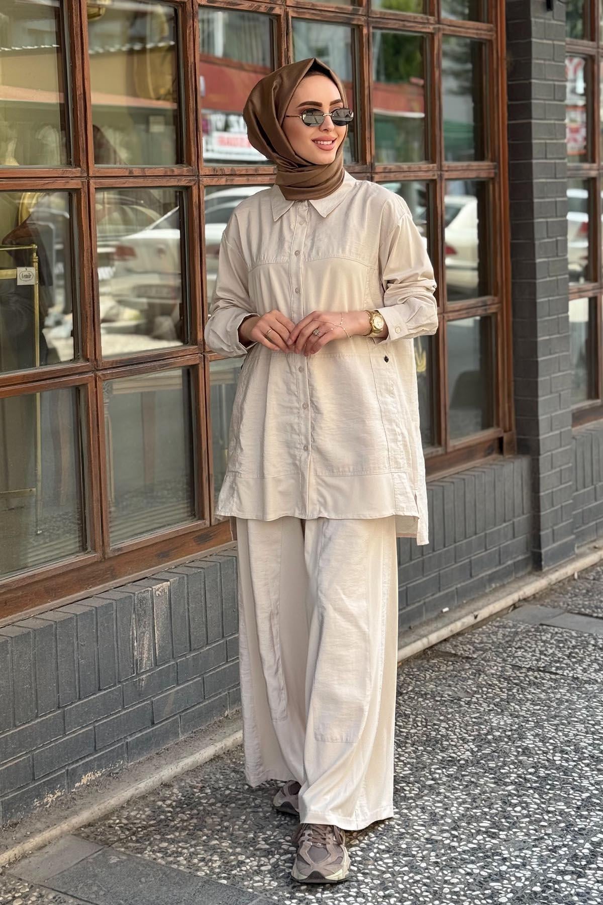 ceremony Pantolonlu Takım S-5977 Bej