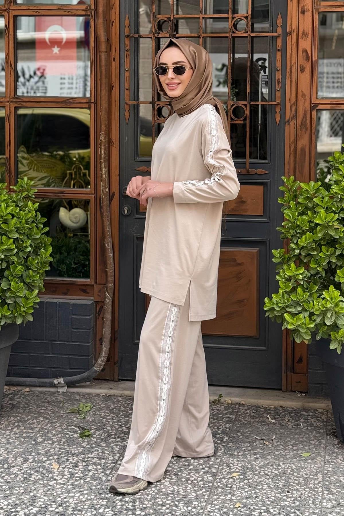 ceremony Pantolonlu Takım S-5983 Bej