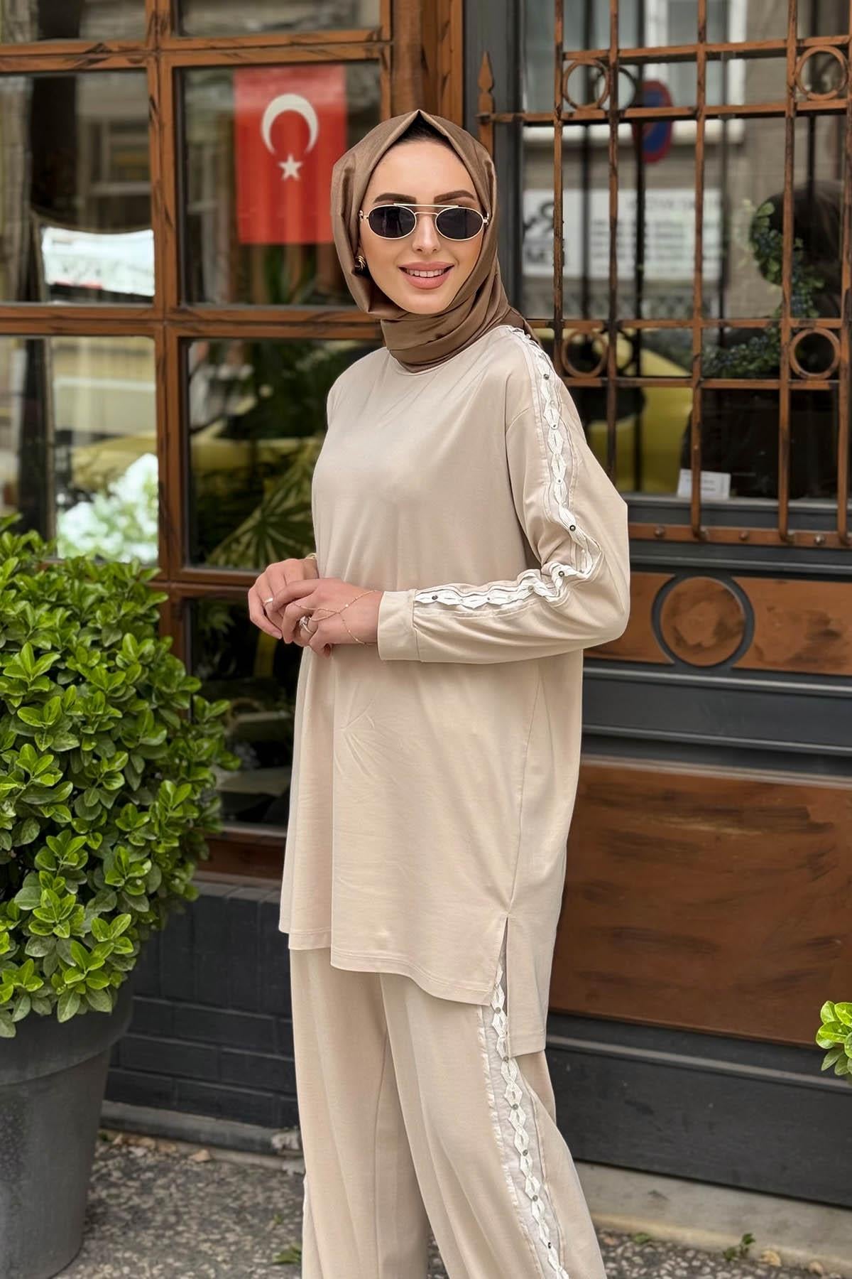 ceremony Pantolonlu Takım S-5983 Bej