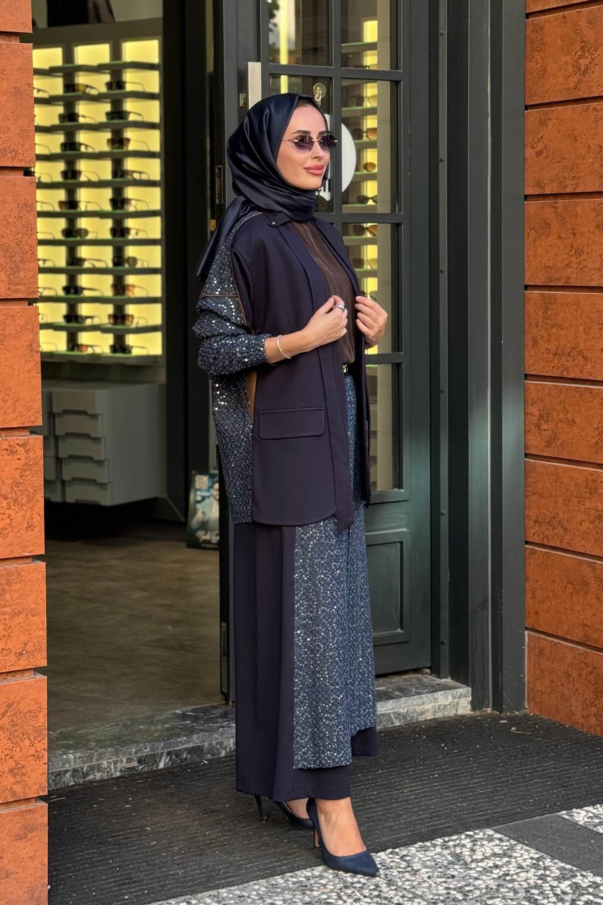 CEREMONY Pullu Denim Ceket 26K843 Lacivert