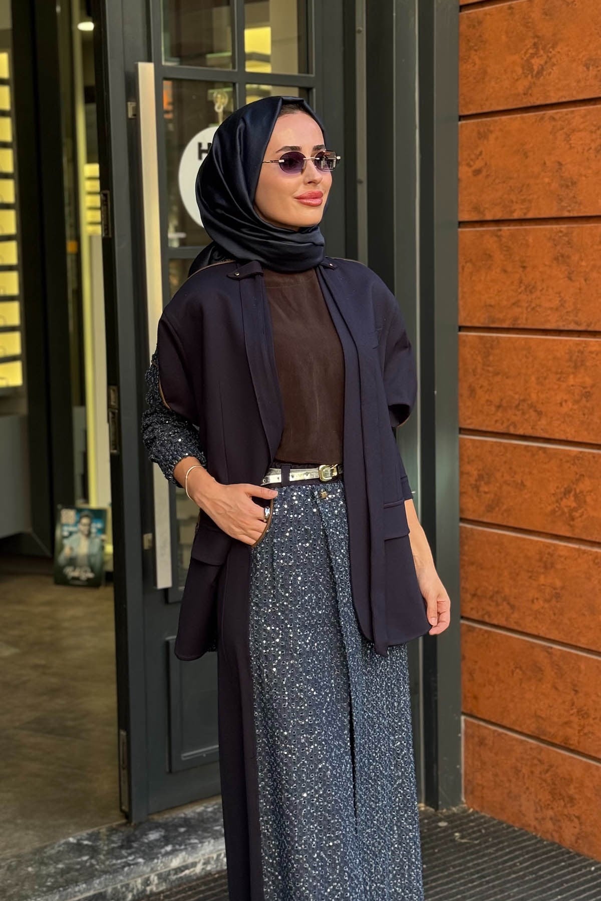 CEREMONY Pullu Denim Ceket 26K843 Lacivert