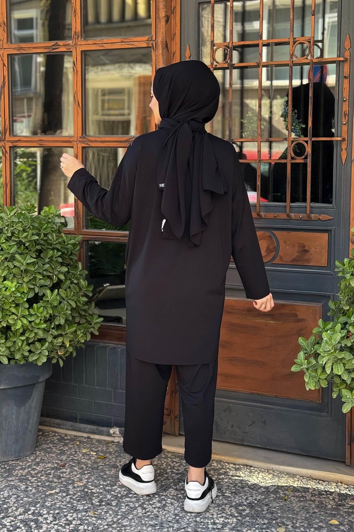 ceremony Şalvarlı Takım S-5949 Siyah