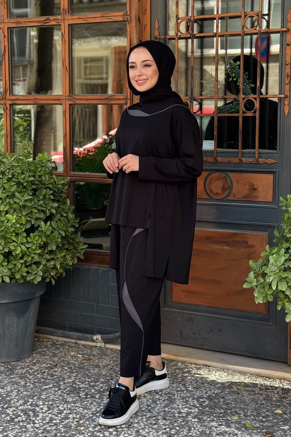 ceremony Şalvarlı Takım S-5949 Siyah