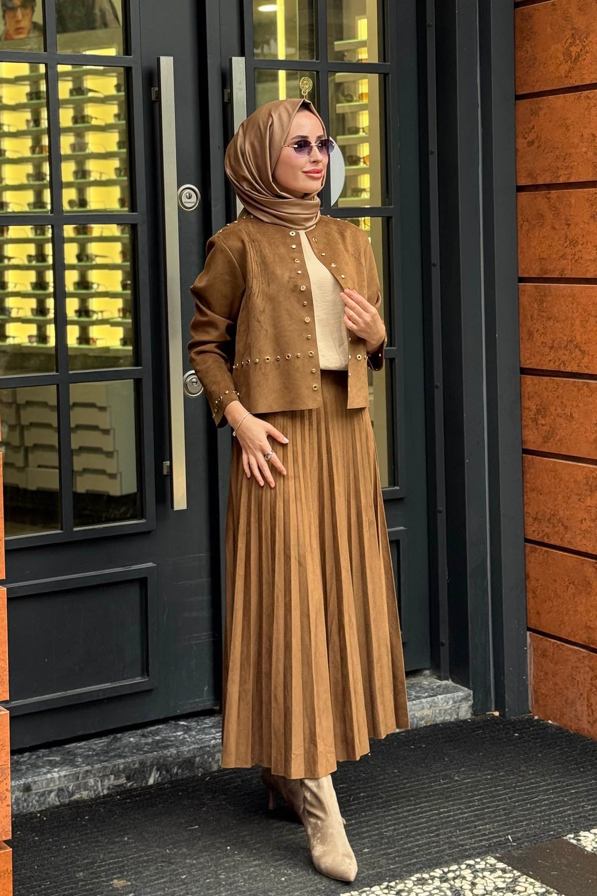 CEREMONY Süet Etekli Takım 26K830T Taba