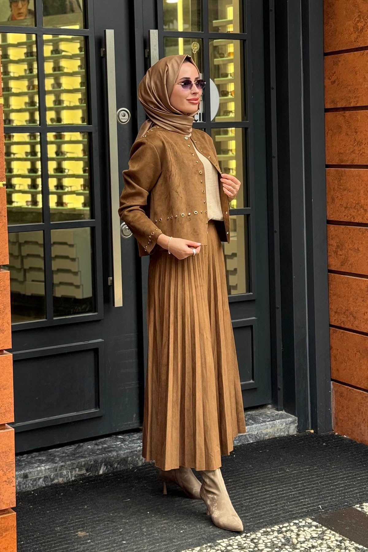 CEREMONY Süet Etekli Takım 26K830T Taba