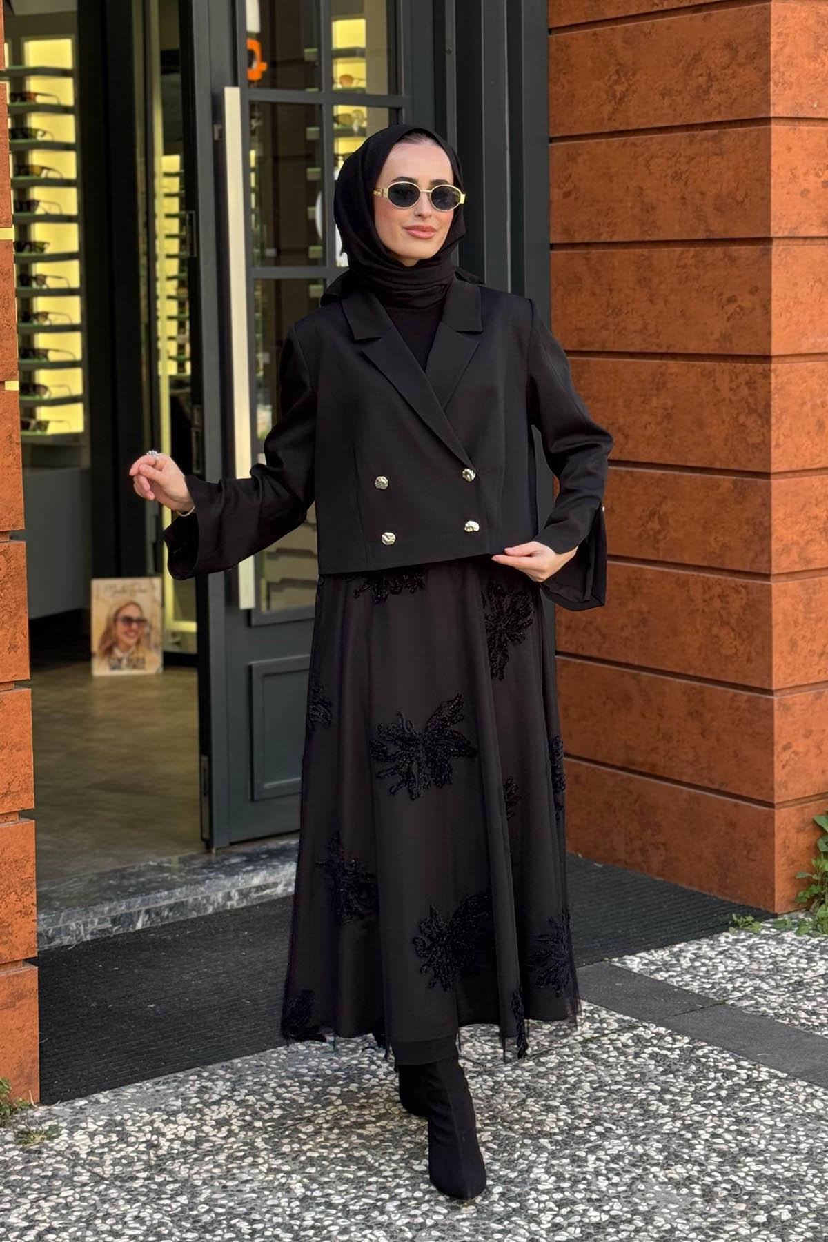 CLANDE Ceket 2502-4020 Siyah