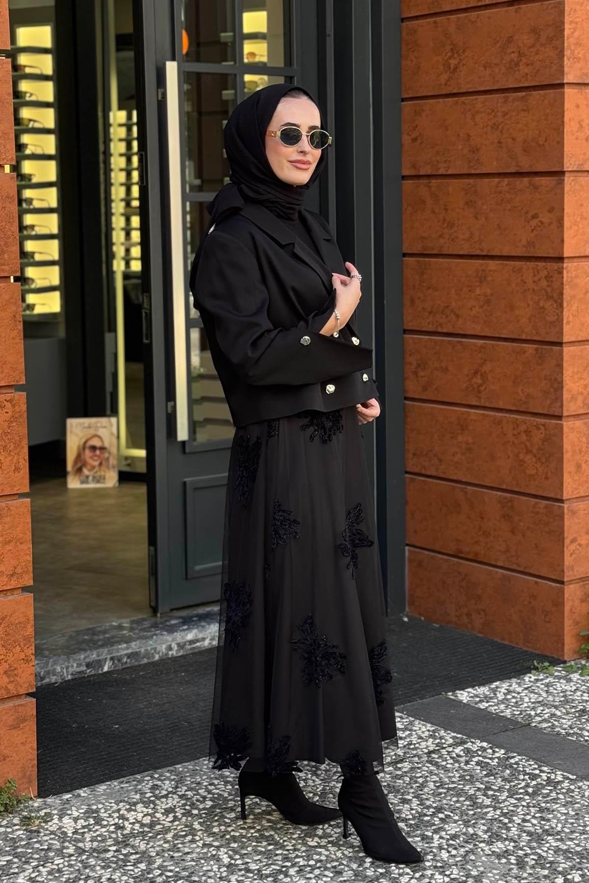 CLANDE Ceket 2502-4020 Siyah